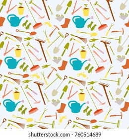 Seamless vector pattern on a garden theme 