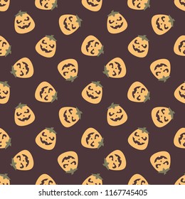 Seamless vector pattern on Halloween. Background for printing on paper, wallpaper, covers, textiles, fabrics, for decoration, decoupage, scrapbooking and other

