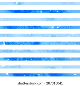 Seamless vector pattern on paper texture. Blue stripes