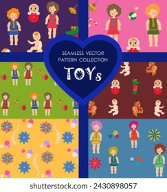 seamless vector pattern on the theme Toys