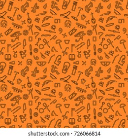 Seamless vector pattern on a theme of egyptian hieroglyph

