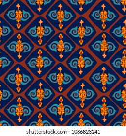 Seamless vector pattern with oriental motifs and ornaments. Morocco.Can be used for printing on paper, jewelry, in textiles, printing.