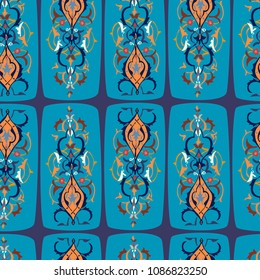 Seamless vector pattern with oriental motifs and ornaments. Morocco.Can be used for printing on paper, jewelry, in textiles, printing.