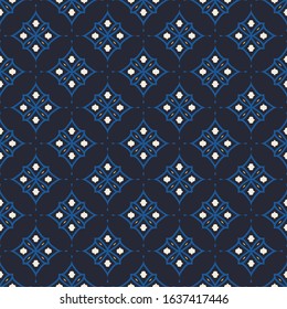 Seamless vector pattern with oriental motifs. Symmetric abstract ethnic ornament. Stylish design for printing on paper and textiles.