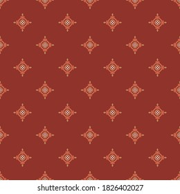 Seamless vector pattern with oriental motives. Background with abstract ornament in ethnic style. Textile design.
