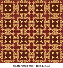 Seamless vector pattern with oriental motives. Background with abstract ornament in ethnic style. Textile design.
