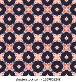 Seamless vector pattern with oriental motives. Background with abstract ornament in ethnic style. Textile design.