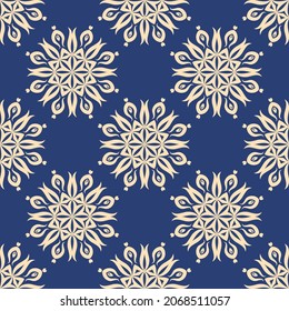 Seamless vector pattern with oriental motives. Abstract lace ornament. Vintage design for printing on paper, textiles, wrapping, wallpaper and other surfaces. 