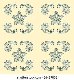 seamless vector pattern in oriental style.