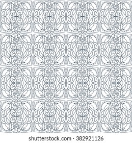 Seamless vector pattern with ornament elements. Wallpaper. Pattern for invitations, flayers, yoga centers, spa salon, body art, antistress coloring, posters, design.