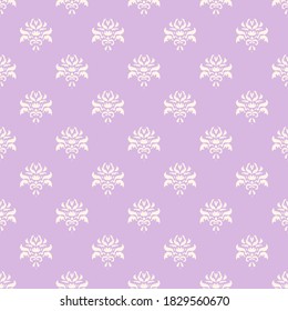 Seamless vector pattern with ornament in the ikat style. Classic damask background. Design for textiles or wallpaper.