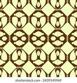 Seamless vector pattern, ornament with silhouettes of embellishments and paisley in trendy colors. Suitable for interior, wallpaper, fabrics, clothing, stationery.


