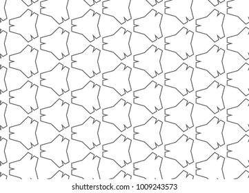 Seamless vector pattern in ornamental style