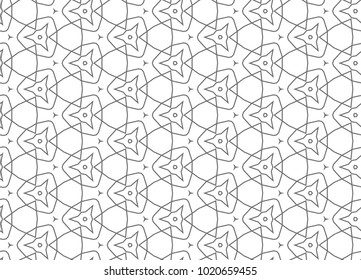 Seamless vector pattern in ornamental style