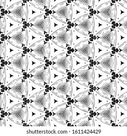 Seamless vector pattern in ornamental style. Geometric desing texture for gift.