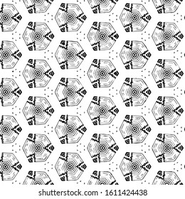 Seamless vector pattern in ornamental style. Geometric desing texture for gift.
