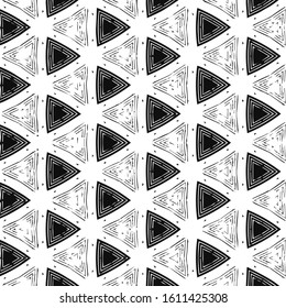 Seamless vector pattern in ornamental style. Geometric desing texture for gift.