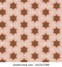 Seamless vector pattern in ornamental style. Geometric desing texture for gift.