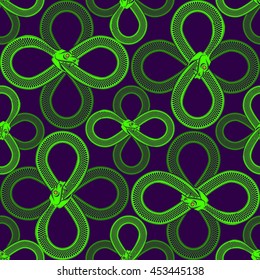 Seamless vector pattern. Ouroboros devouring its own tail. Witchcraft masonic, Infinity.