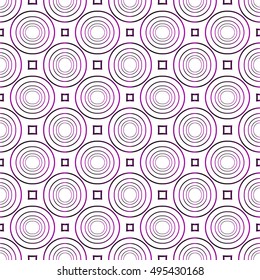 seamless vector pattern of ovals and circles. purple gradient. vector illustration