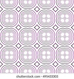 seamless vector pattern of ovals and circles. purple gradient. vector illustration