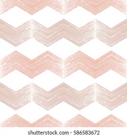 Seamless vector pattern with painted zigzag