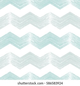 Seamless vector pattern with painted zigzag