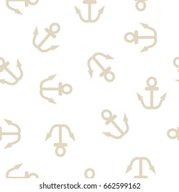 Seamless vector pattern pale anchors deployed in different directions