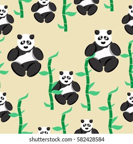 Seamless vector pattern with pandas