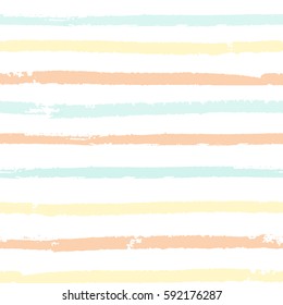 Seamless vector pattern with pastel color brush painted stripes. Abstract background for fashion print, wallpaper, wrapping paper, card design