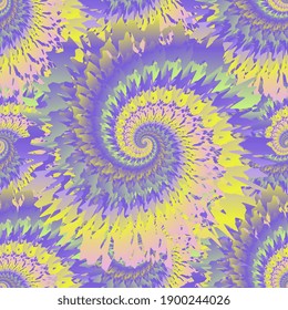 Seamless vector pattern in pastel colors. Tie-dye design, ethnic style, psychedelic
