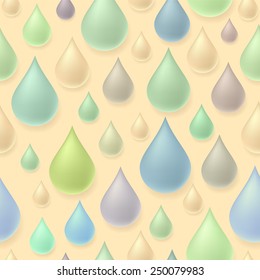 seamless vector pattern - pastel drops