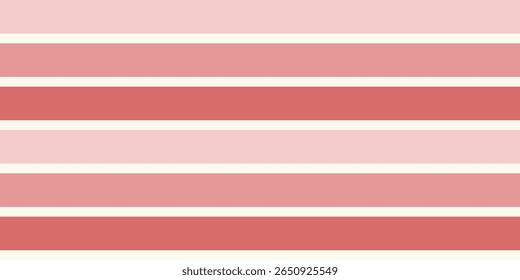 A seamless vector pattern of pastel pink stripes in a clean, minimal style. Ideal for wrapping paper, fabric design, or modern stationery backgrounds.