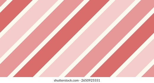 A seamless vector pattern of pastel pink stripes in a clean, minimal style. Ideal for wrapping paper, fabric design, or modern stationery backgrounds.