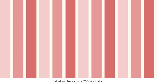 A seamless vector pattern of pastel pink stripes in a clean, minimal style. Ideal for wrapping paper, fabric design, or modern stationery backgrounds.