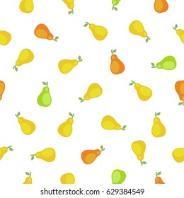 seamless vector pattern - pear flat silhouettes