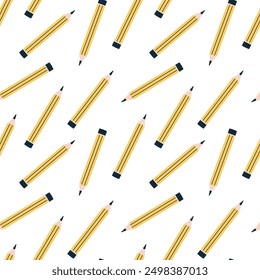 Seamless vector pattern with pencils