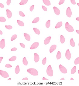 Seamless vector pattern. Petals of rose.