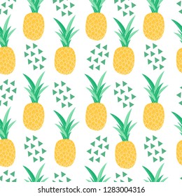 Seamless vector pattern with pineapple. Illustration
