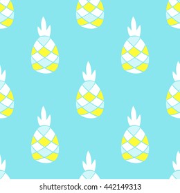 Seamless Vector Pattern with Pineapples