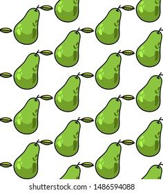 Seamless vector pattern with pineapples. Repeat design.