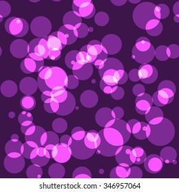 Seamless vector pattern. Pink  abstract Christmas glittering background with stars. 