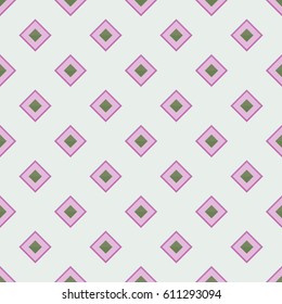 Seamless vector pattern with pink rhombuses