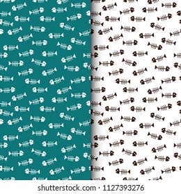 Seamless vector pattern with pirate theme design for typography poster, card, label, brochure, flyer, page, banner design. Vector illustration background. Brown and blue.