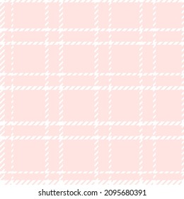 Seamless vector pattern with plaid in on-trend colors of pink and white. Abstract, tar tan, valentine, line print hand drawn. Designs for textiles, fabric, wrapping paper, packaging, social media.