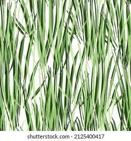 Seamless vector pattern. Plant pattern. Green. Vertical grass. silhouettes of blades of grass. layered vector file. For decoration and design. For decoration of fabric, paper, Wallpaper, covers.