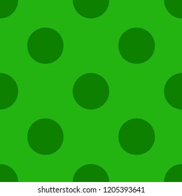 Seamless vector pattern. Polka dot. Different shades of beautiful green. Scalable vector graphics. Popular graphic design.