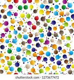 Seamless vector pattern polka dot on white background