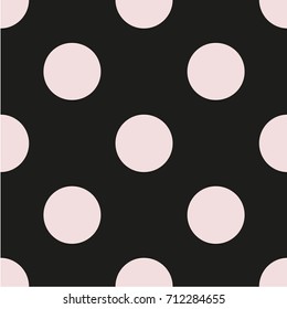 Seamless vector pattern. Polka dot . Dotted background with circles, dots, rounds Vector illustration Flat Scandinavian style for print on fabric, gift wrap, web backgrounds, scrap booking, patchwork