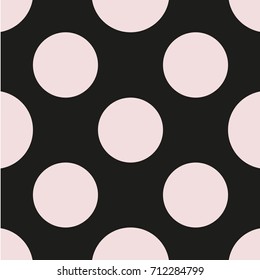 Seamless vector pattern. Polka dot . Dotted background with circles, dots, rounds Vector illustration Flat Scandinavian style for print on fabric, gift wrap, web backgrounds, scrap booking, patchwork